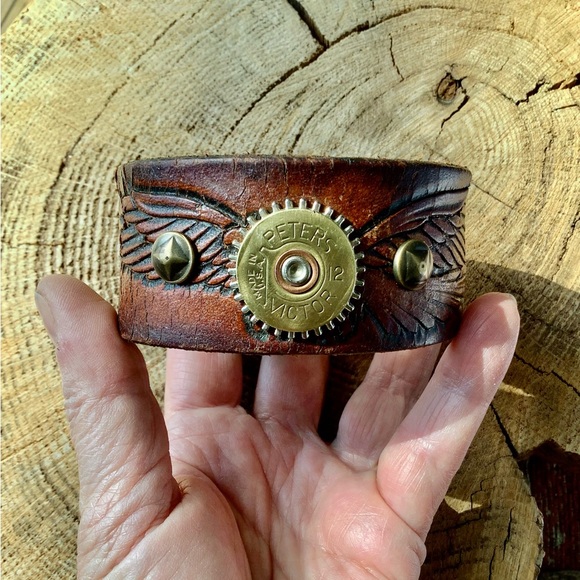 Leather cuff, up to 7 1/2” wrist - Picture 1 of 7